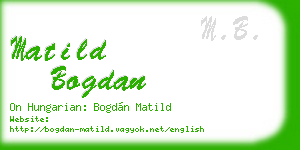 matild bogdan business card